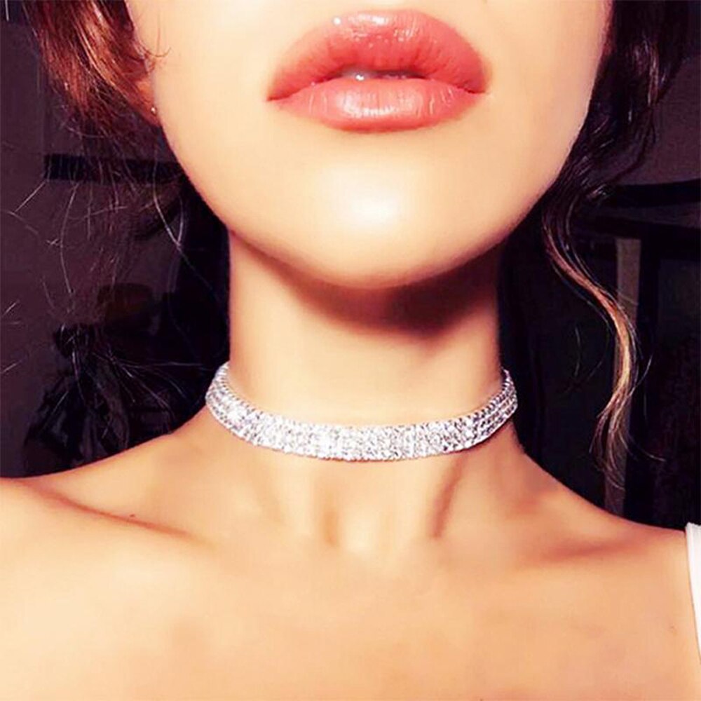 Women's Crystal Choker Necklace