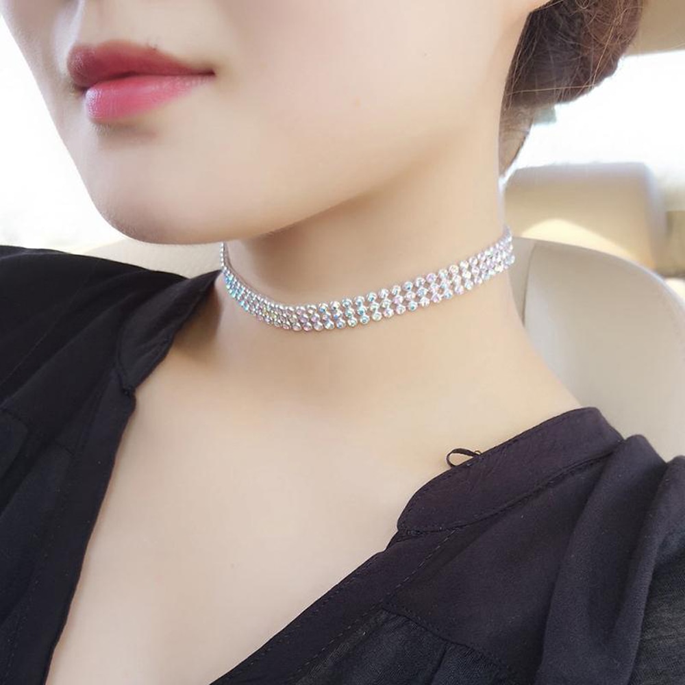 Women's Crystal Choker Necklace