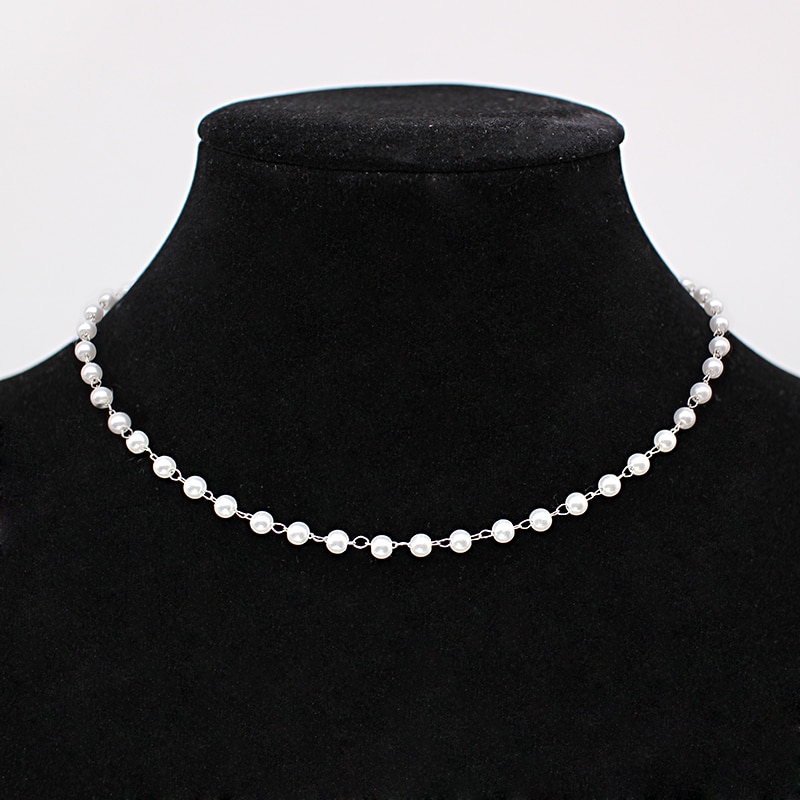 Women's Neck Chain Pearl Choker Necklace