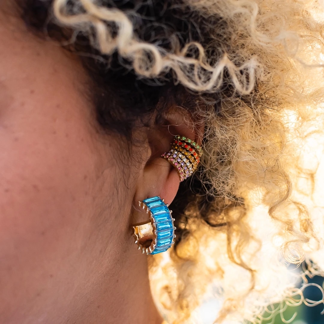 Bohemian Small Earcuffs with Rhinestones