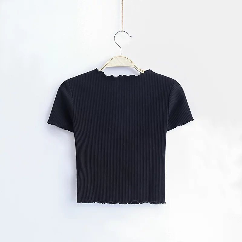 Vintage Slim Fit Short Sleeve Top for Women