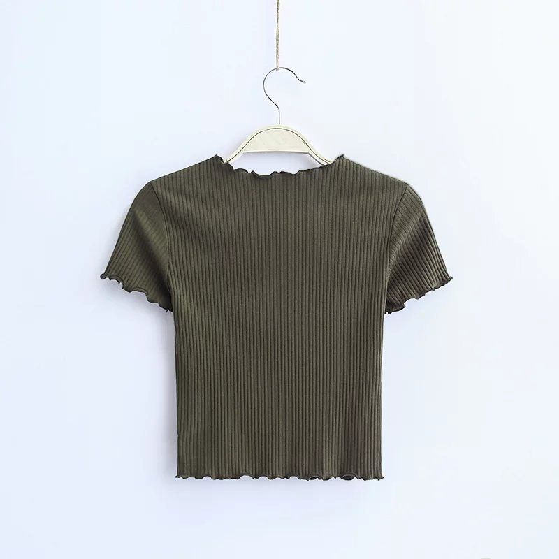 Vintage Slim Fit Short Sleeve Top for Women