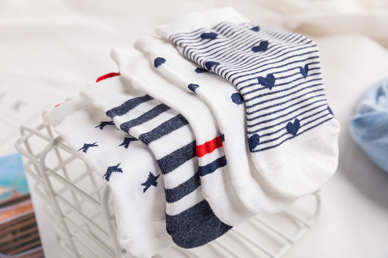 Women's Cotton Cute Printed Socks 5 Pairs