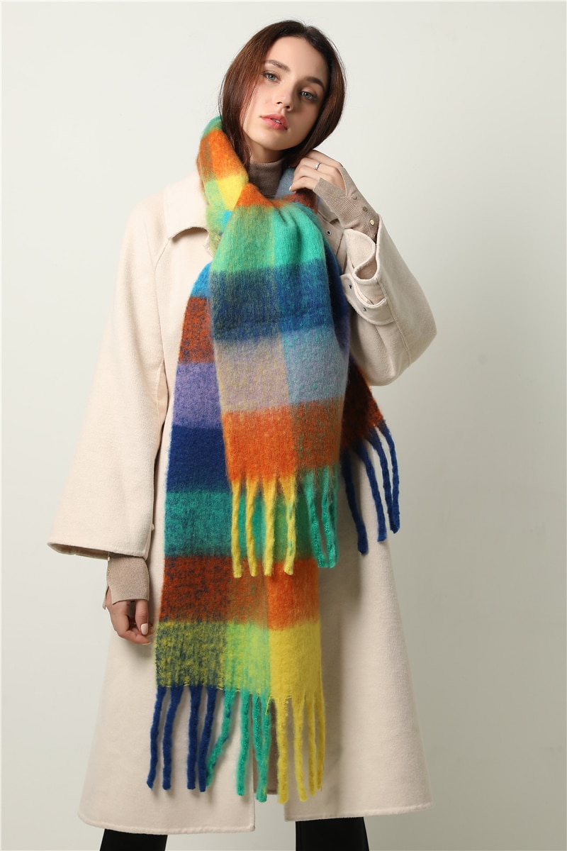 Women's Plaid Winter Scarf