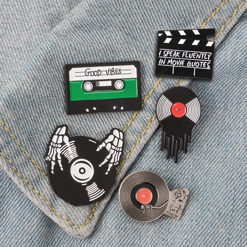 Vinyl Record Themed Pin