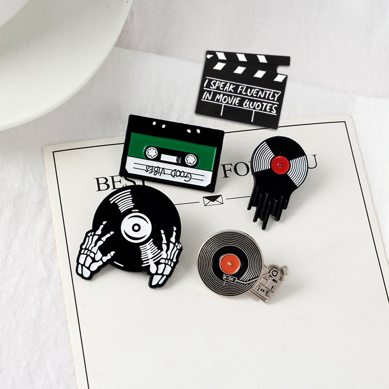 Vinyl Record Themed Pin