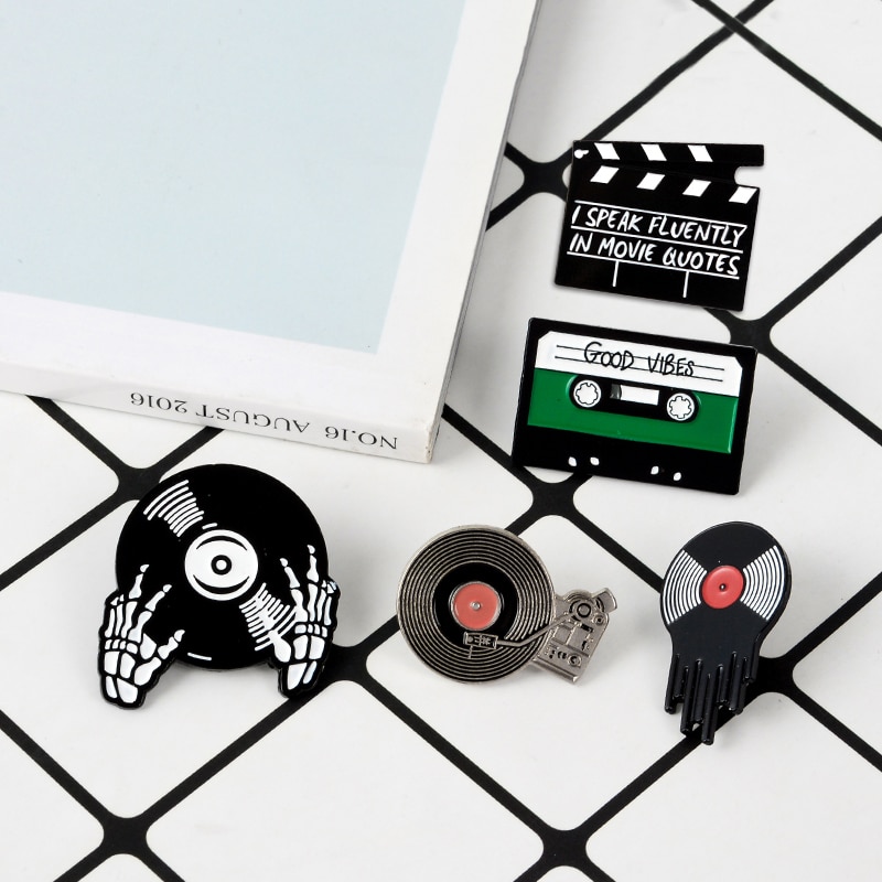 Vinyl Record Themed Pin