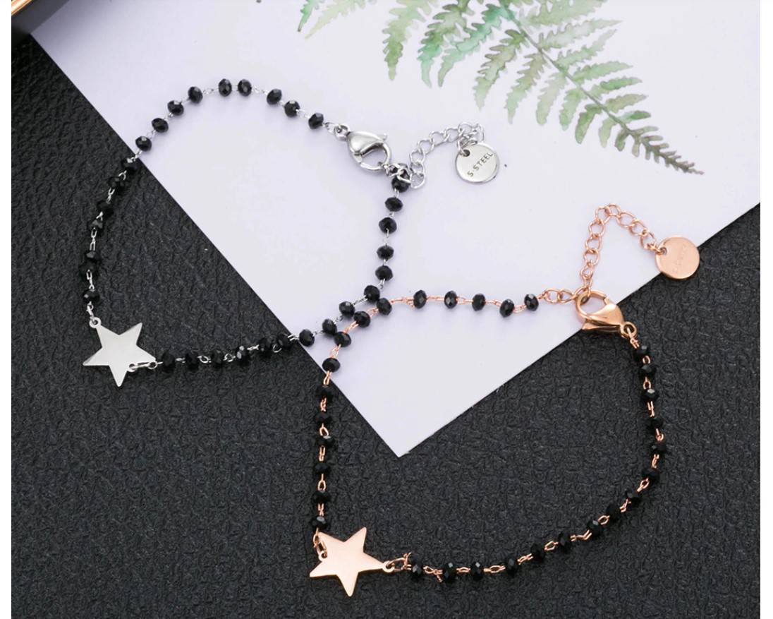 Women's Star / Clover Beaded Bracelet