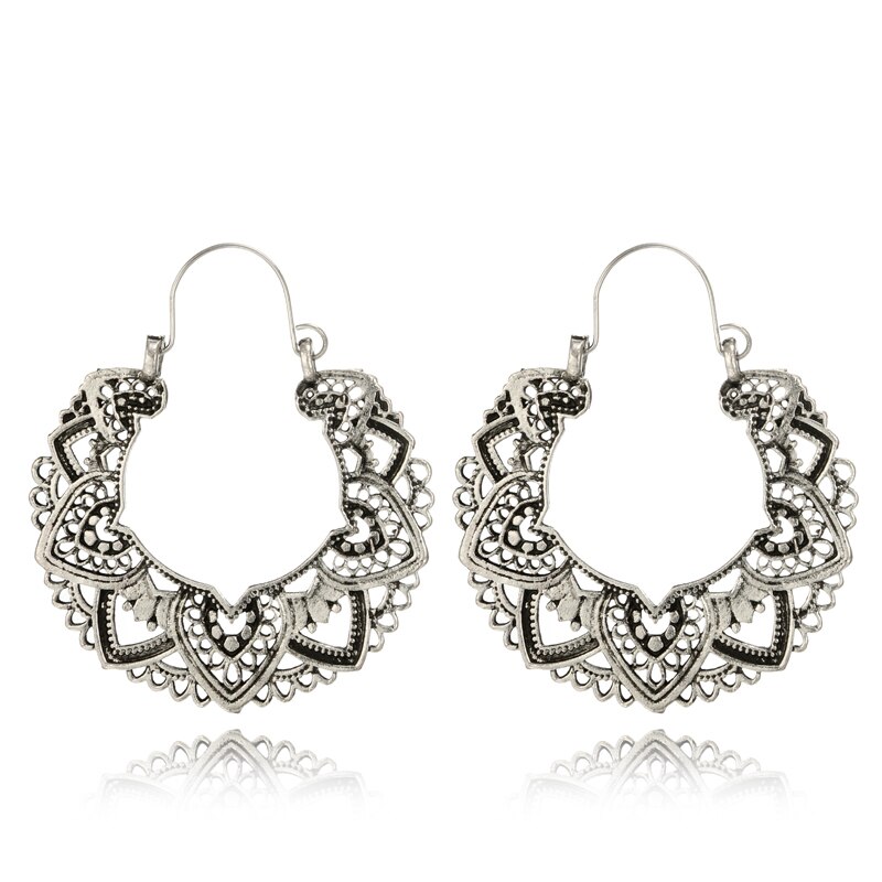 Women's Vintage Antique Silver Drop Earrings