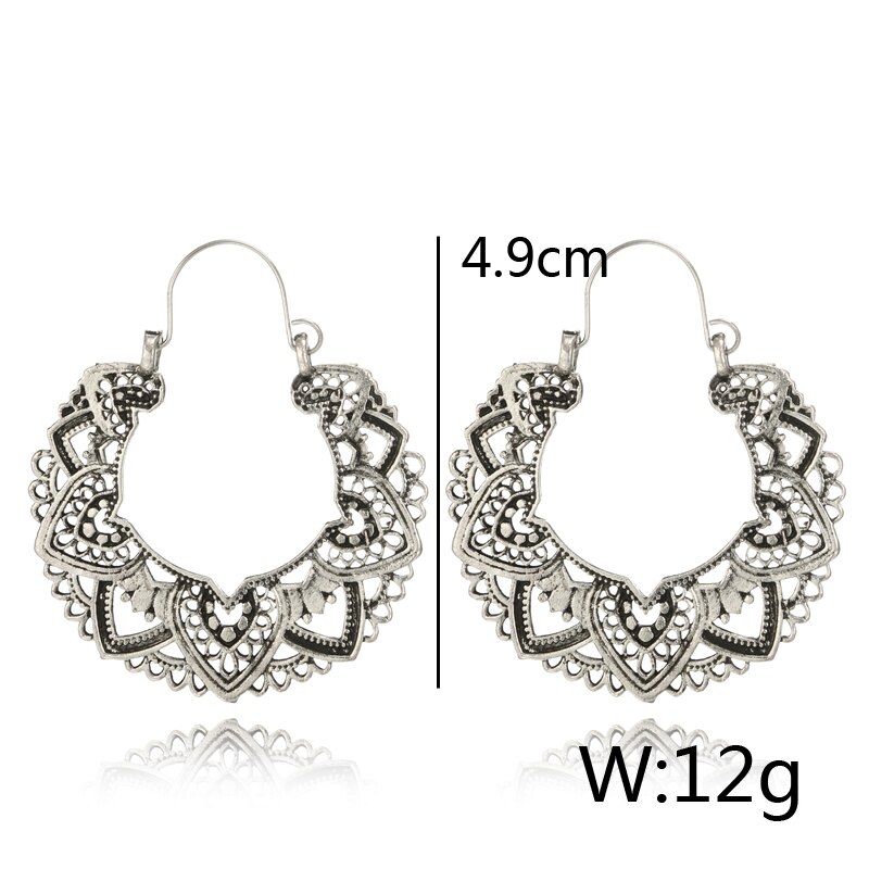 Women's Vintage Antique Silver Drop Earrings