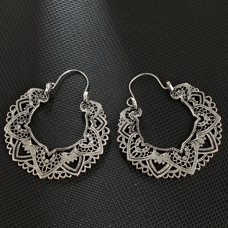 Women's Vintage Antique Silver Drop Earrings