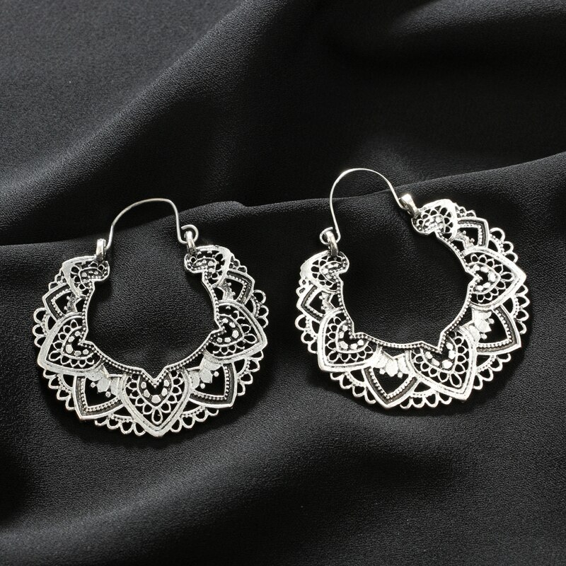 Women's Vintage Antique Silver Drop Earrings