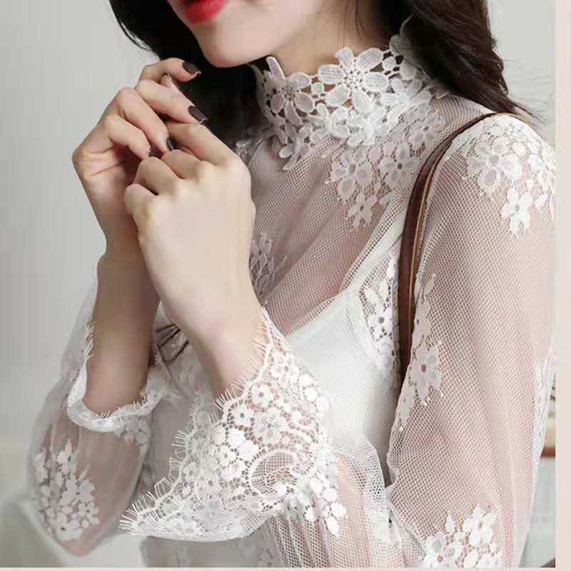 Women's Mesh Lace Blouse