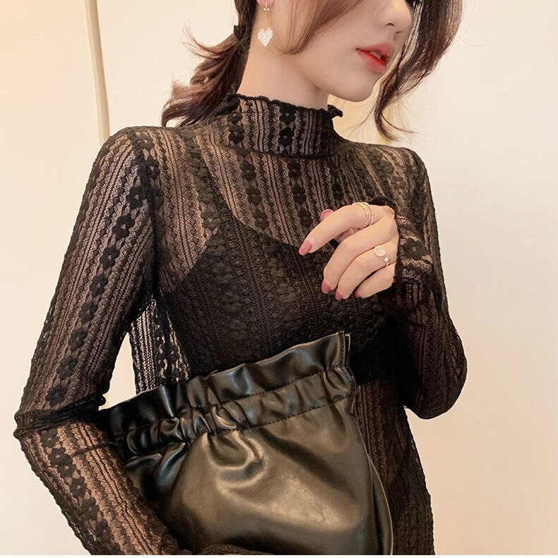 Women's Mesh Lace Blouse