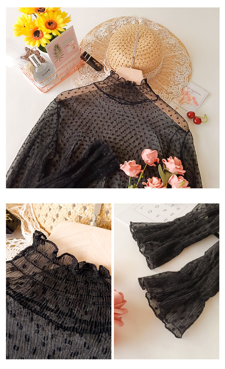 Women's Mesh Lace Blouse