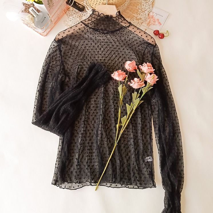 Women's Mesh Lace Blouse