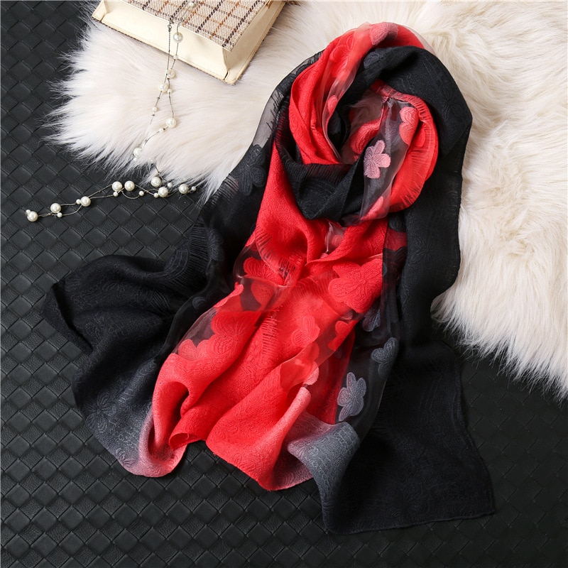 Double-Colored Organza Scarf for Women