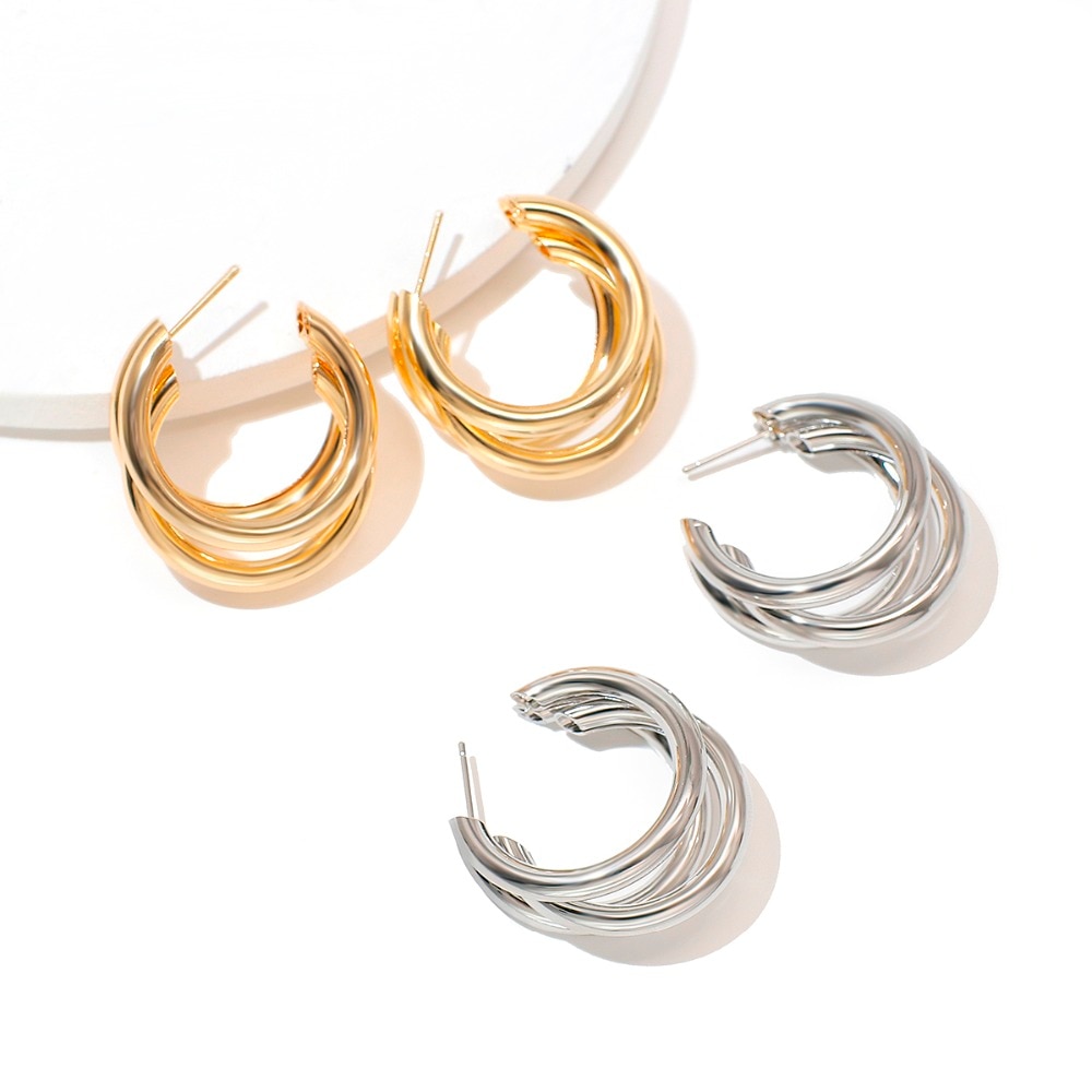 Women's Fashion Round Hoop Earrings