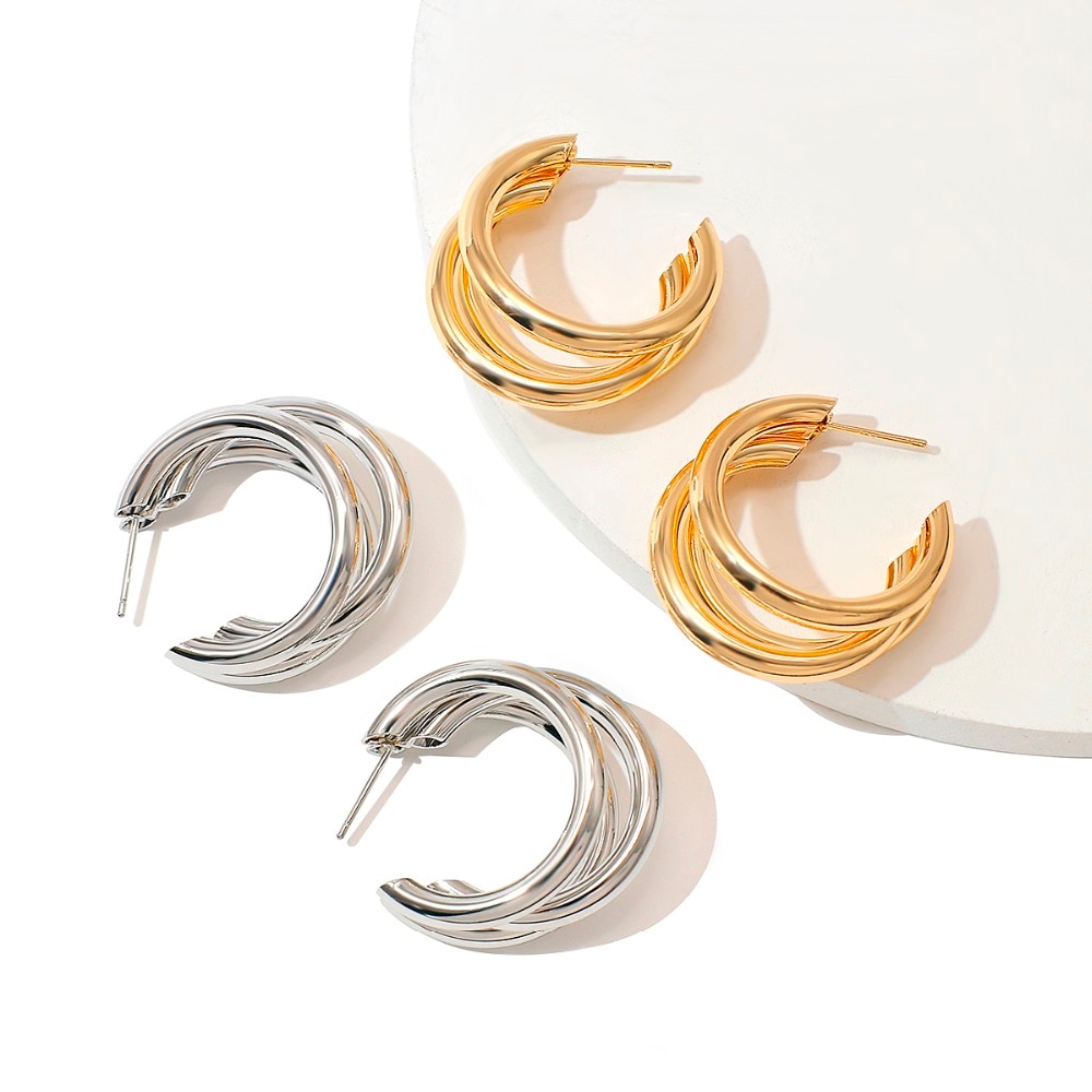 Women's Fashion Round Hoop Earrings