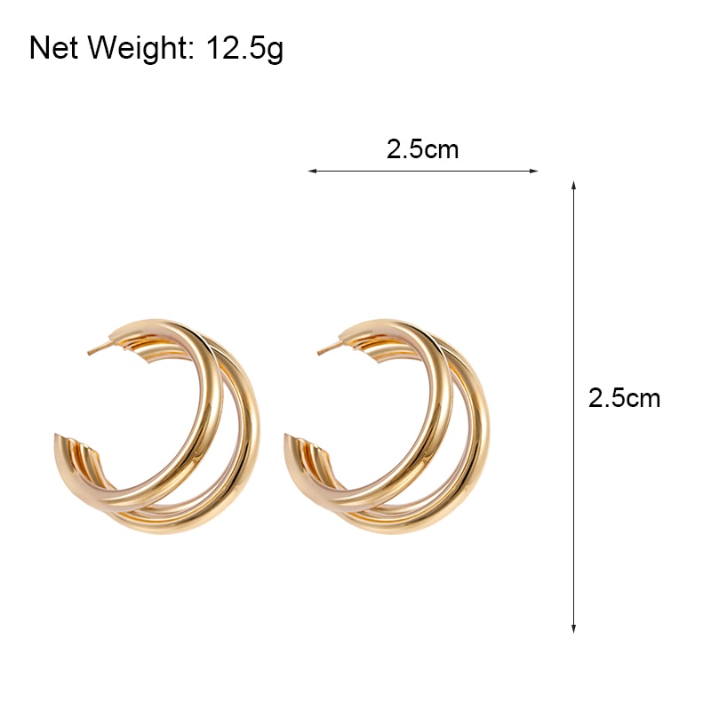 Women's Fashion Round Hoop Earrings