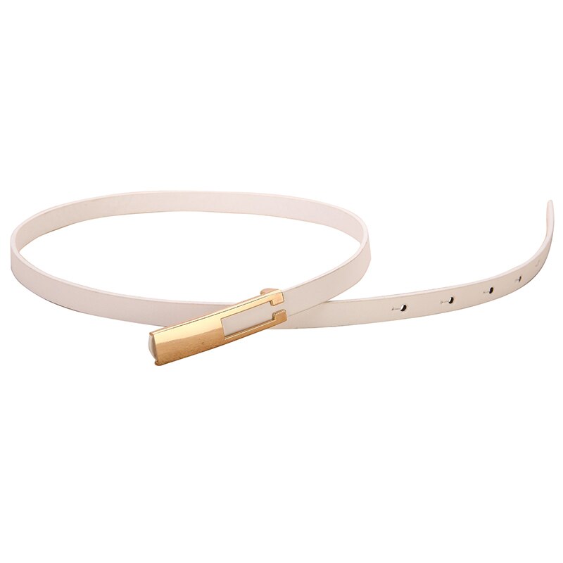 Women's Thin Belt with Metal Buckle