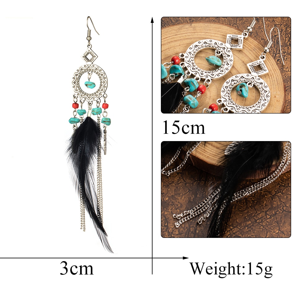 Women's Boho Colorful Drop Earrings