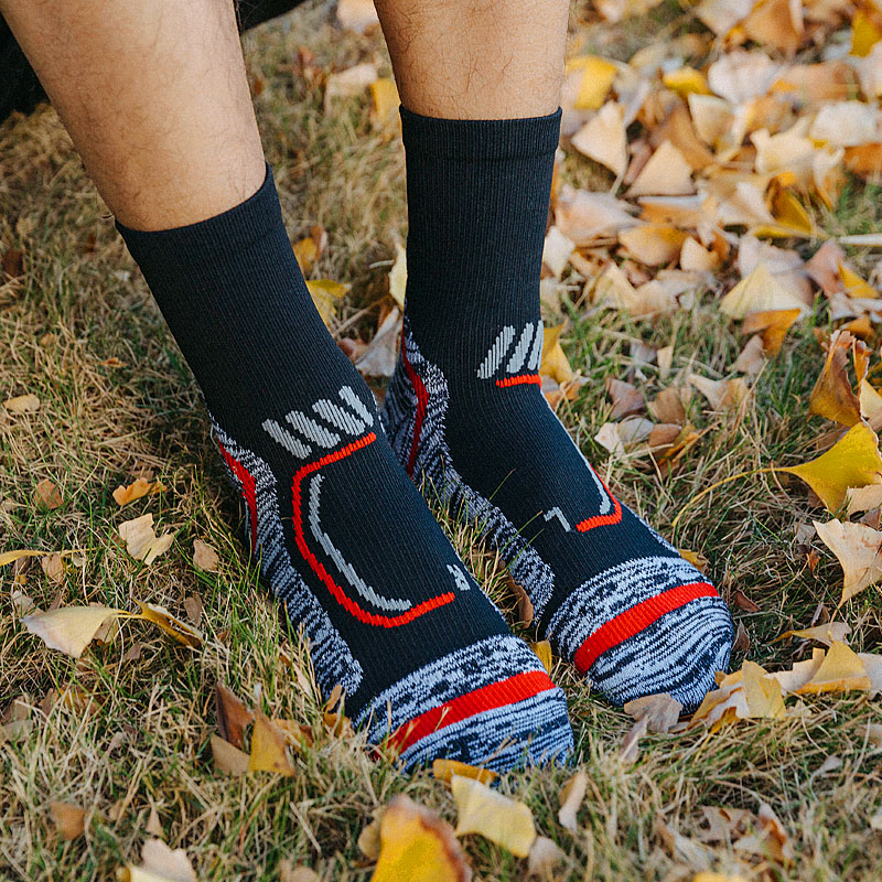 Men's Robotic Print Warm Running Socks