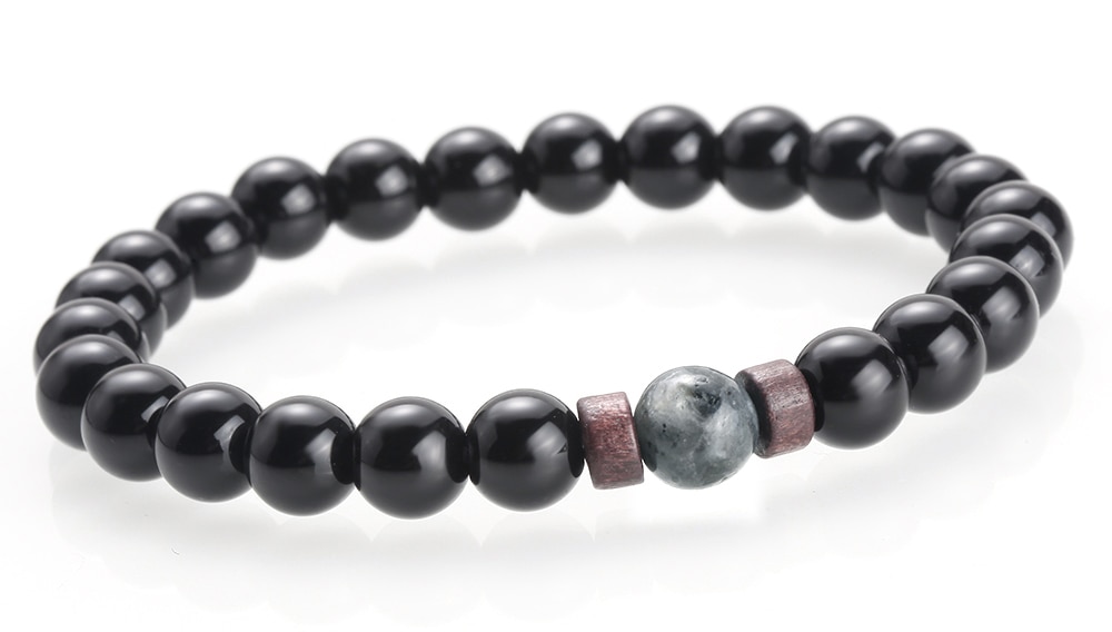 Men's Natural Moonstone Beaded Bracelet