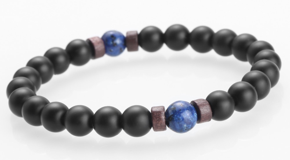 Men's Natural Moonstone Beaded Bracelet