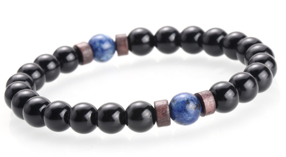 Men's Natural Moonstone Beaded Bracelet