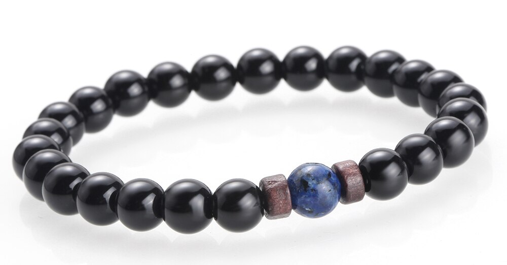 Men's Natural Moonstone Beaded Bracelet