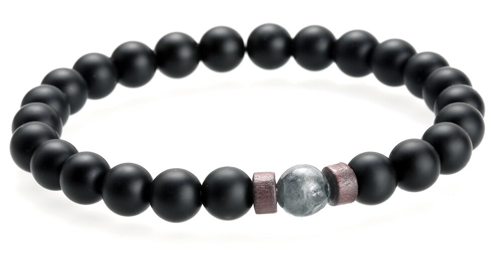 Men's Natural Moonstone Beaded Bracelet