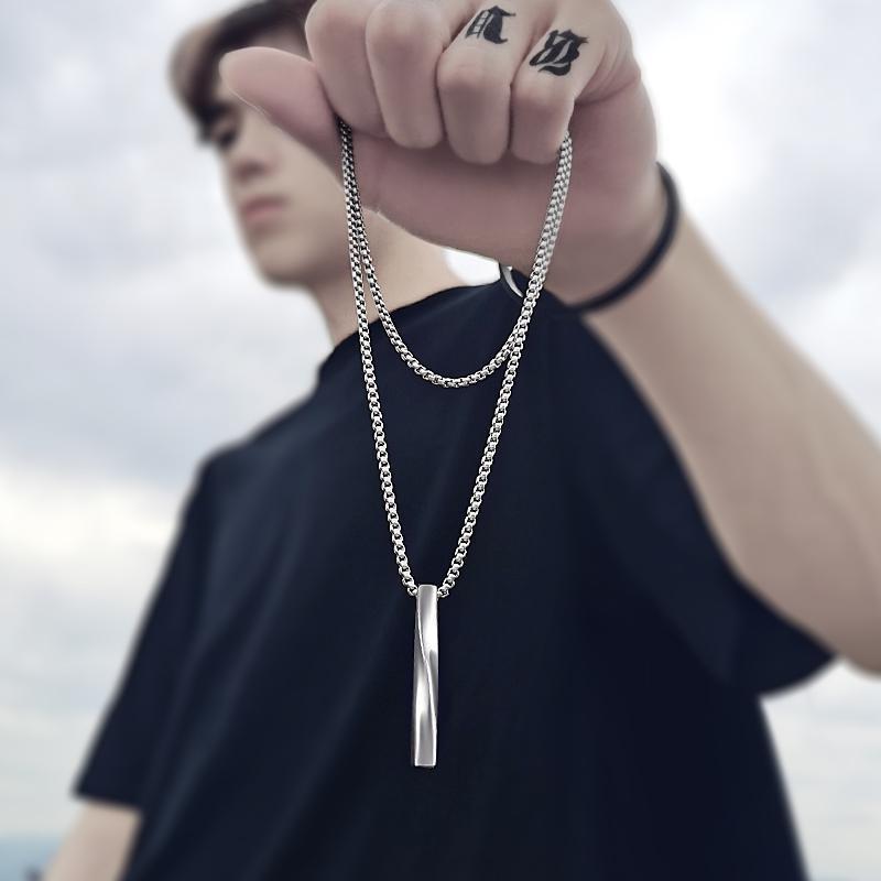 Rectangle Pendant Necklace for Men