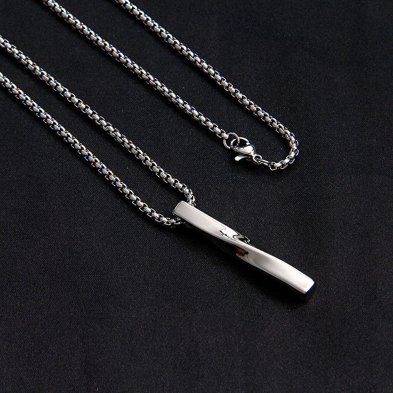 Rectangle Pendant Necklace for Men