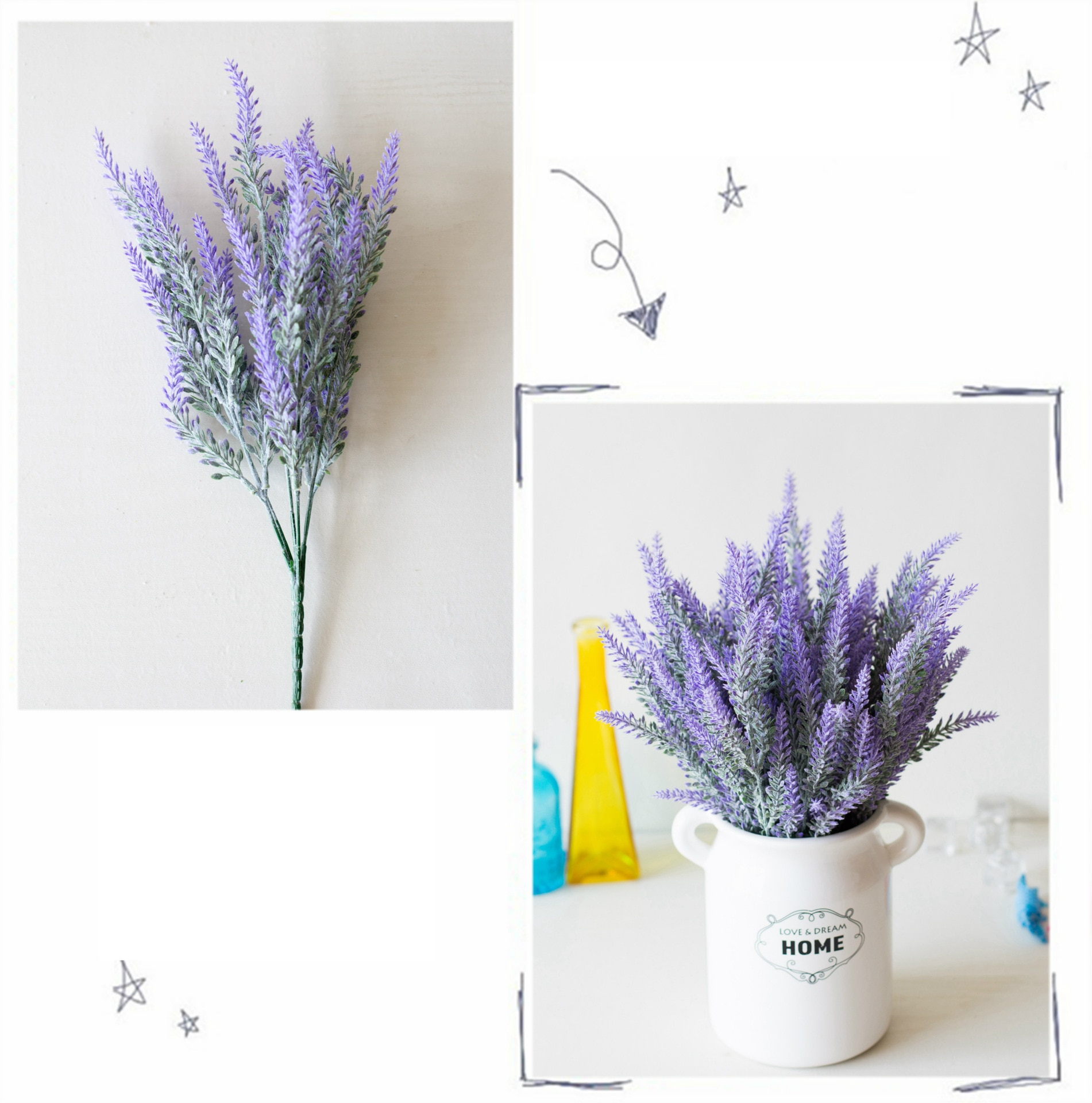 Romantic Provence Lavender Artificial Plants