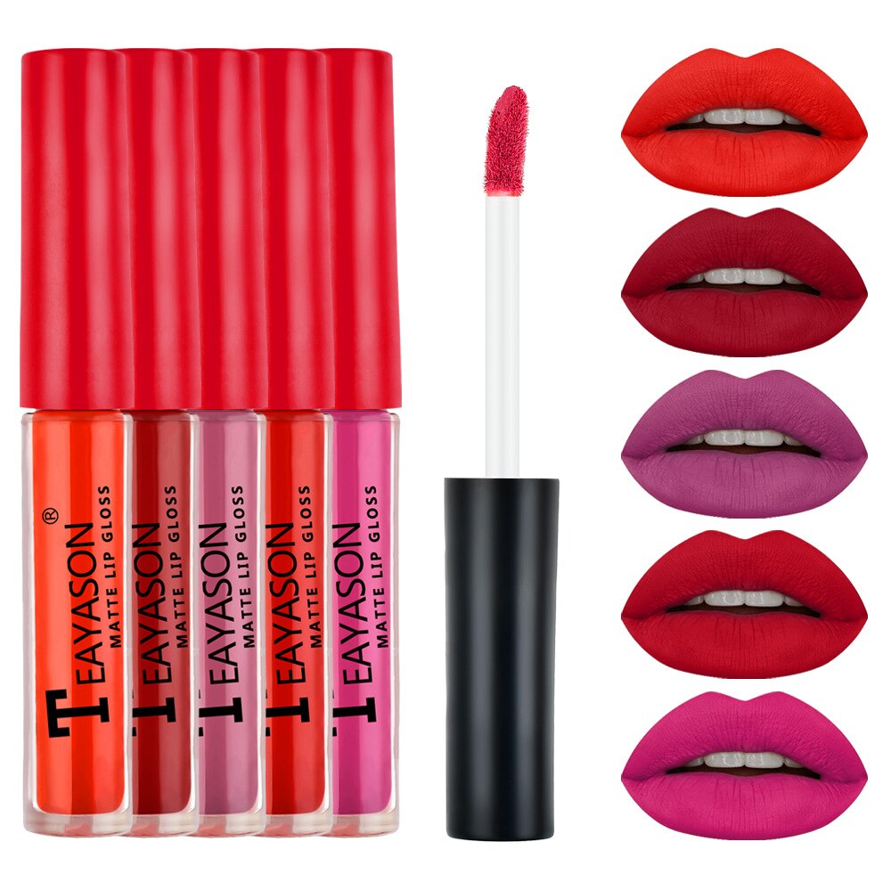 Velvet Waterproof Lipstick 5 Pcs Set