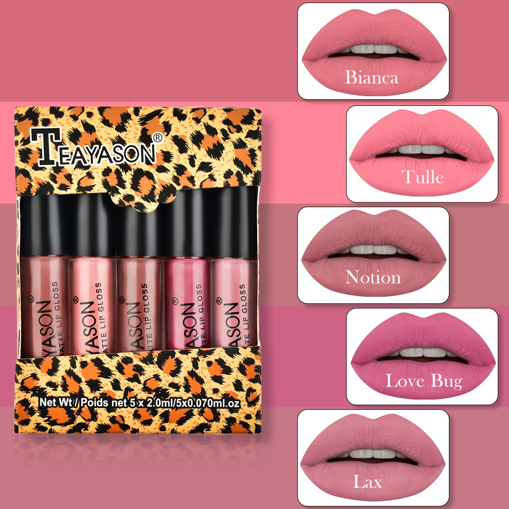 Velvet Waterproof Lipstick 5 Pcs Set