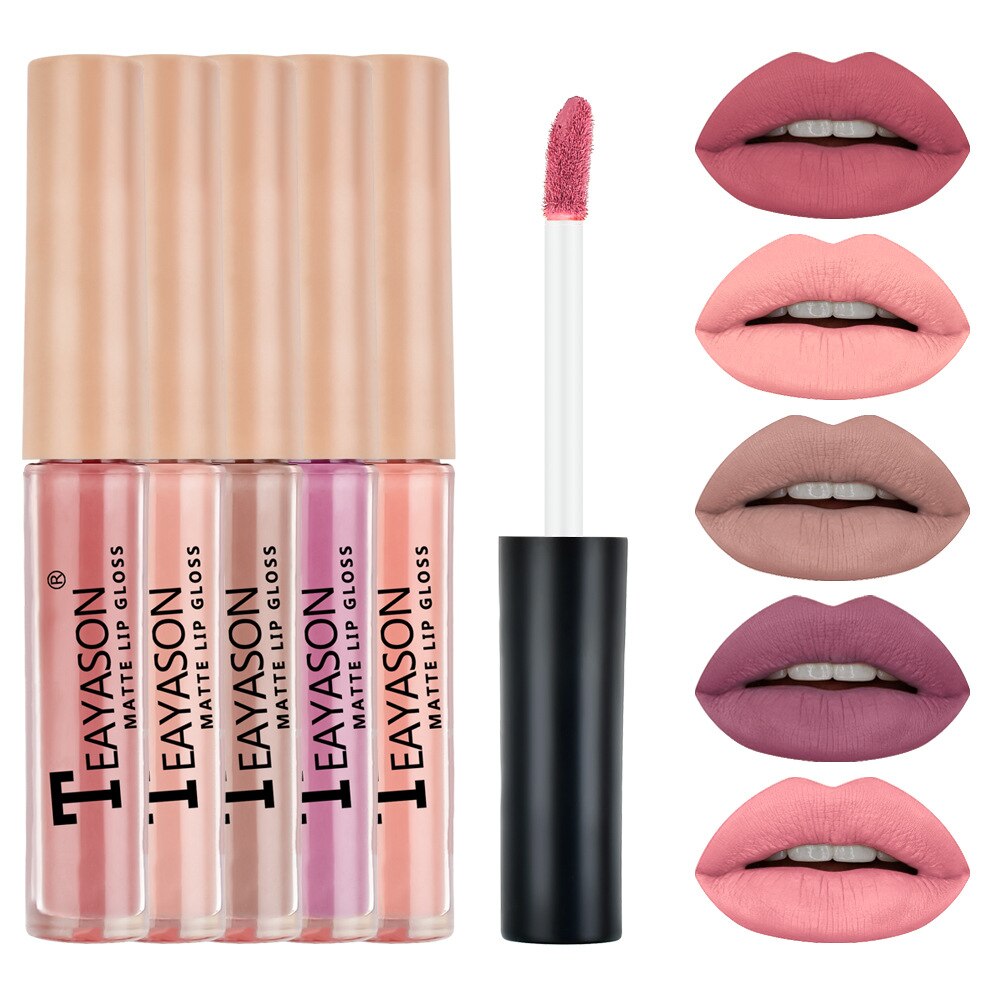 Velvet Waterproof Lipstick 5 Pcs Set