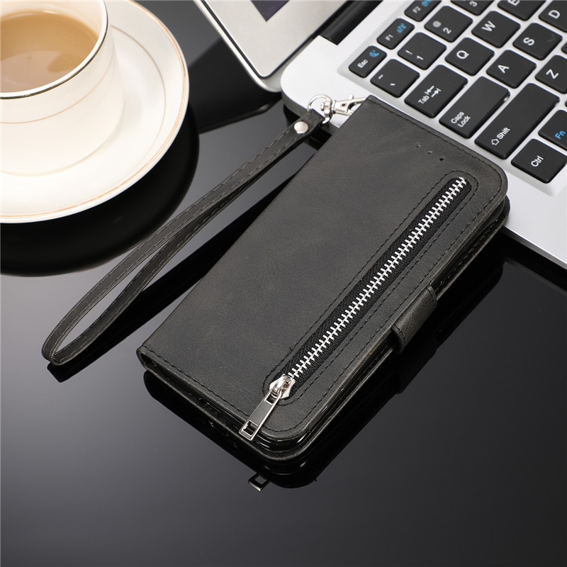 Leather Zipper Wallet Case for Samaung Galaxy