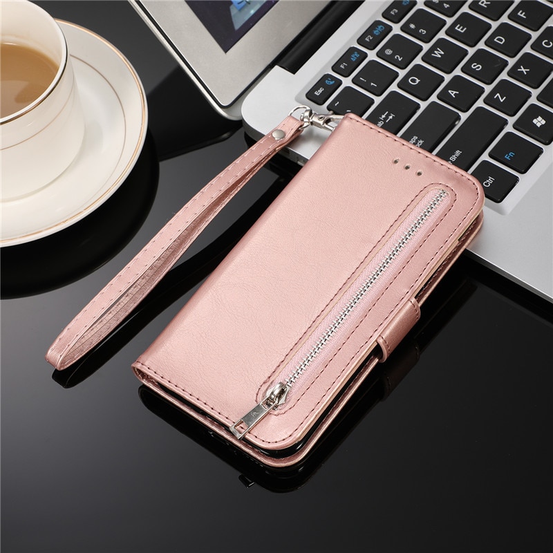 Leather Zipper Wallet Case for Samaung Galaxy