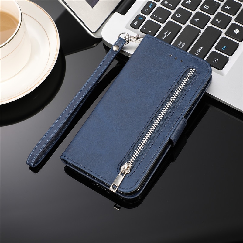 Leather Zipper Wallet Case for Samaung Galaxy