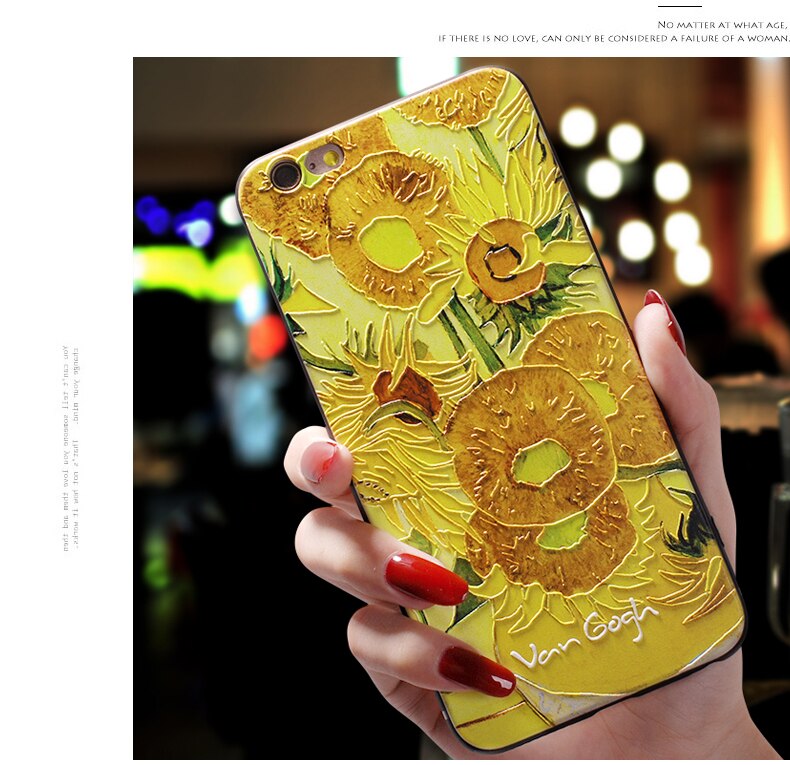 Vintage Van Gogh Art Silicone iPhone Case