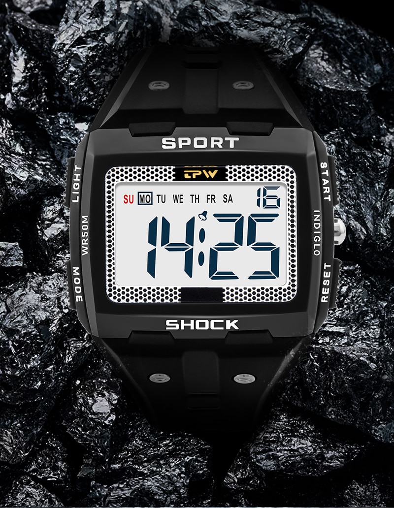 Men's 5ATM Waterproof Sports Watches