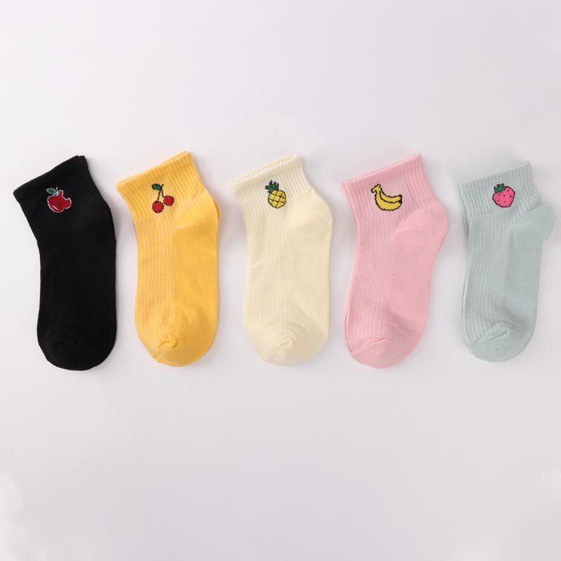 Women's Patterned Cotton Socks 5 Pairs Set