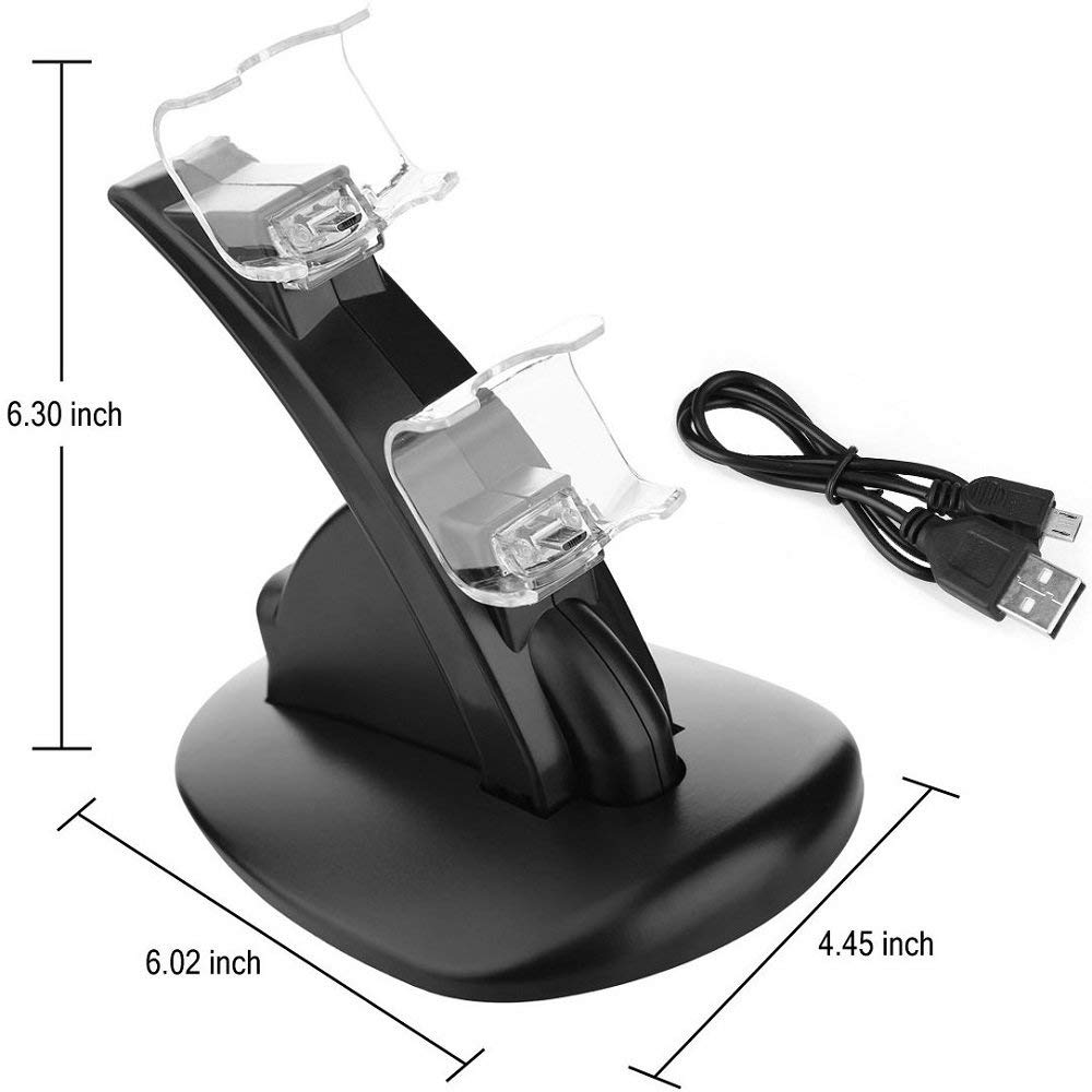 LED Dual USB Controller Charger Dock