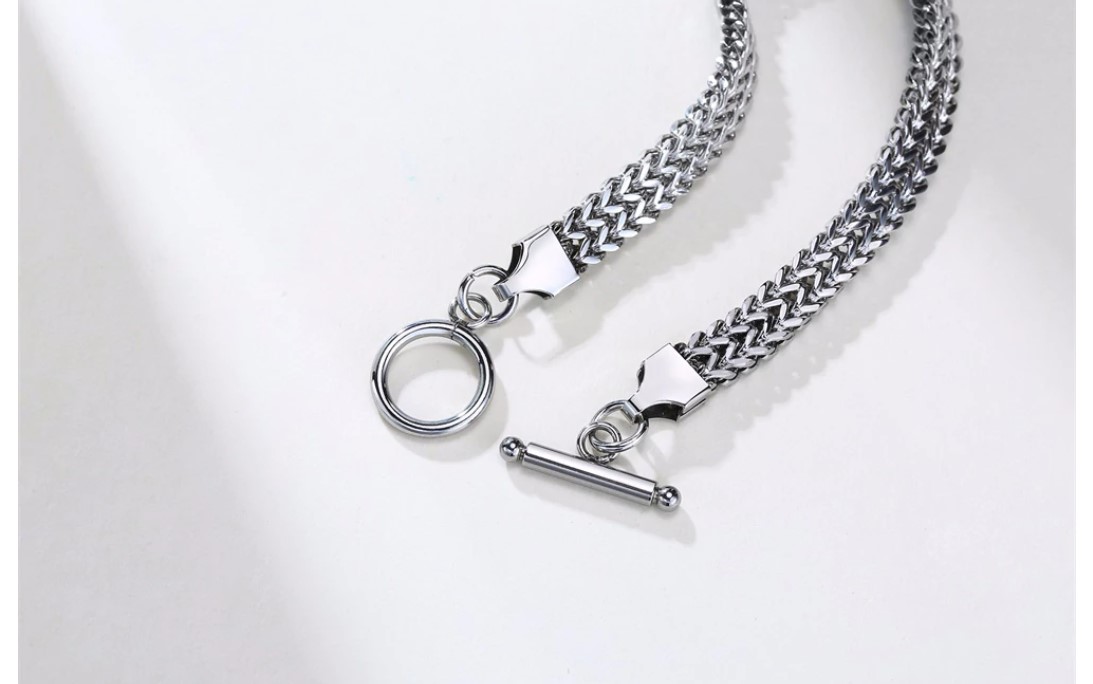 Men's Stainless Steel Foxtail Chain Bracelet