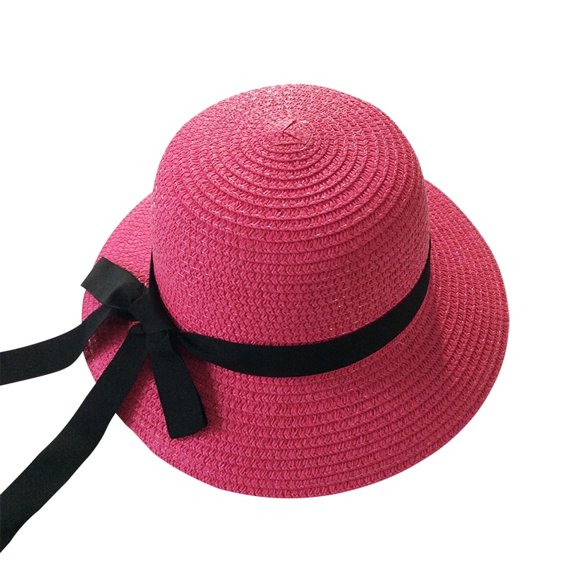 Ribbon Wavy Straw Hat for Kids