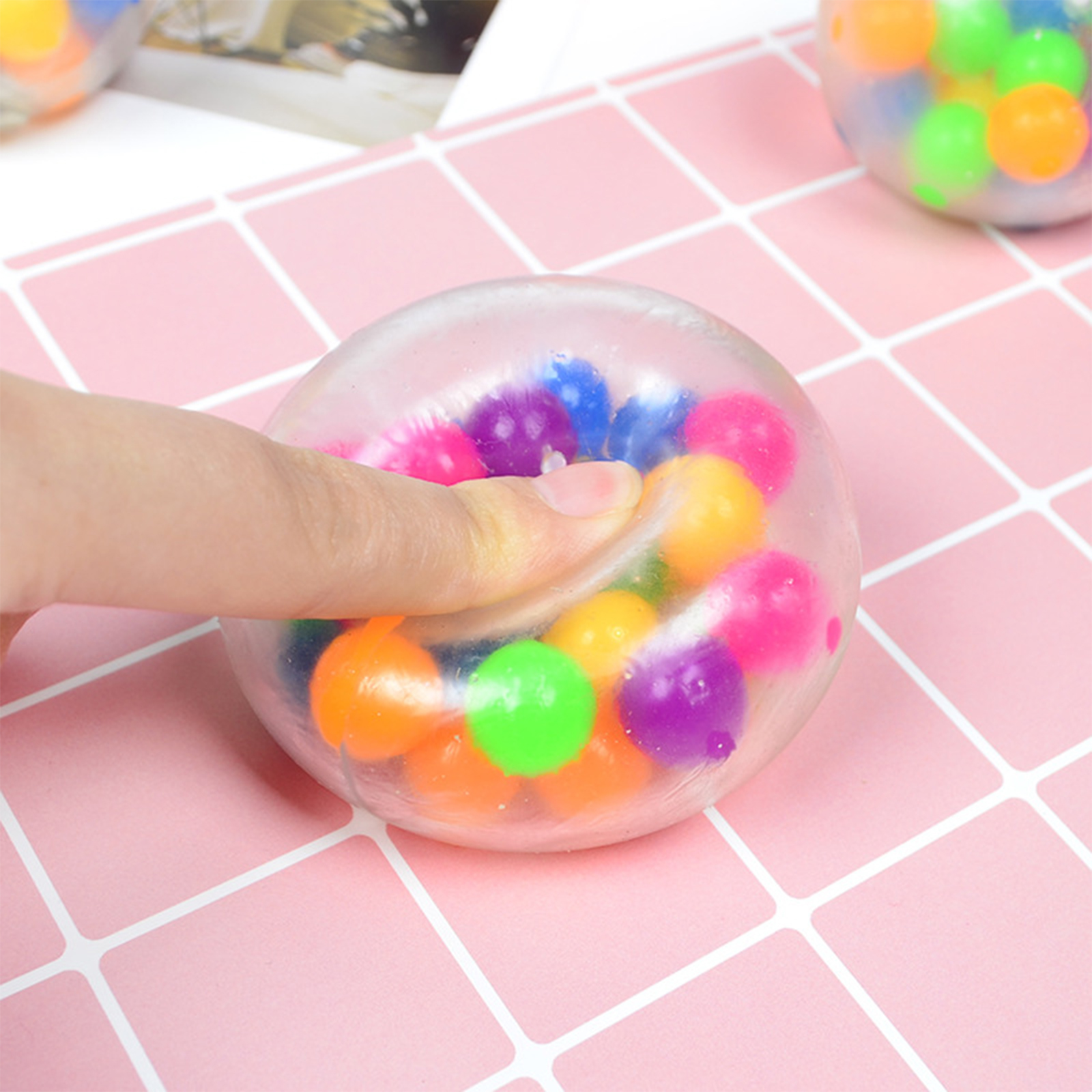 Rainbow Beaded Stress Ball