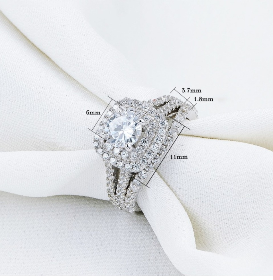 Women's Wedding Ring Set 2 Pcs