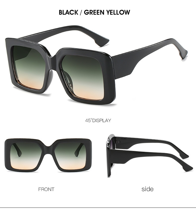 Oversized Square Retro Gradient Sunglasses Oversized Square Retro Gradient Sunglasses